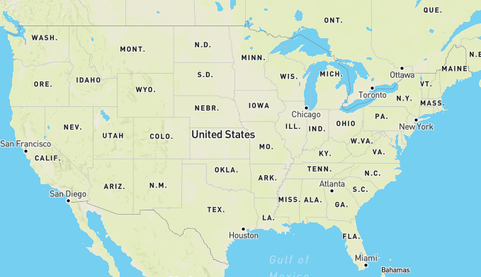 United States map